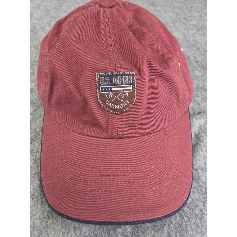 US Open 2007 Oakmont Red Strapback Hat Embroidered Golf Cotton